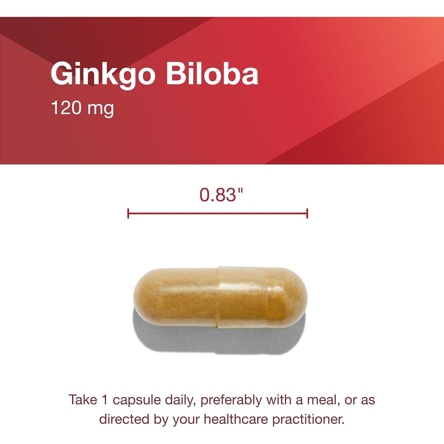 Ginkgo Biloba 120 mg Protocolo Para el Equilibrio de Vida - 100 Cápsulas Veganas
