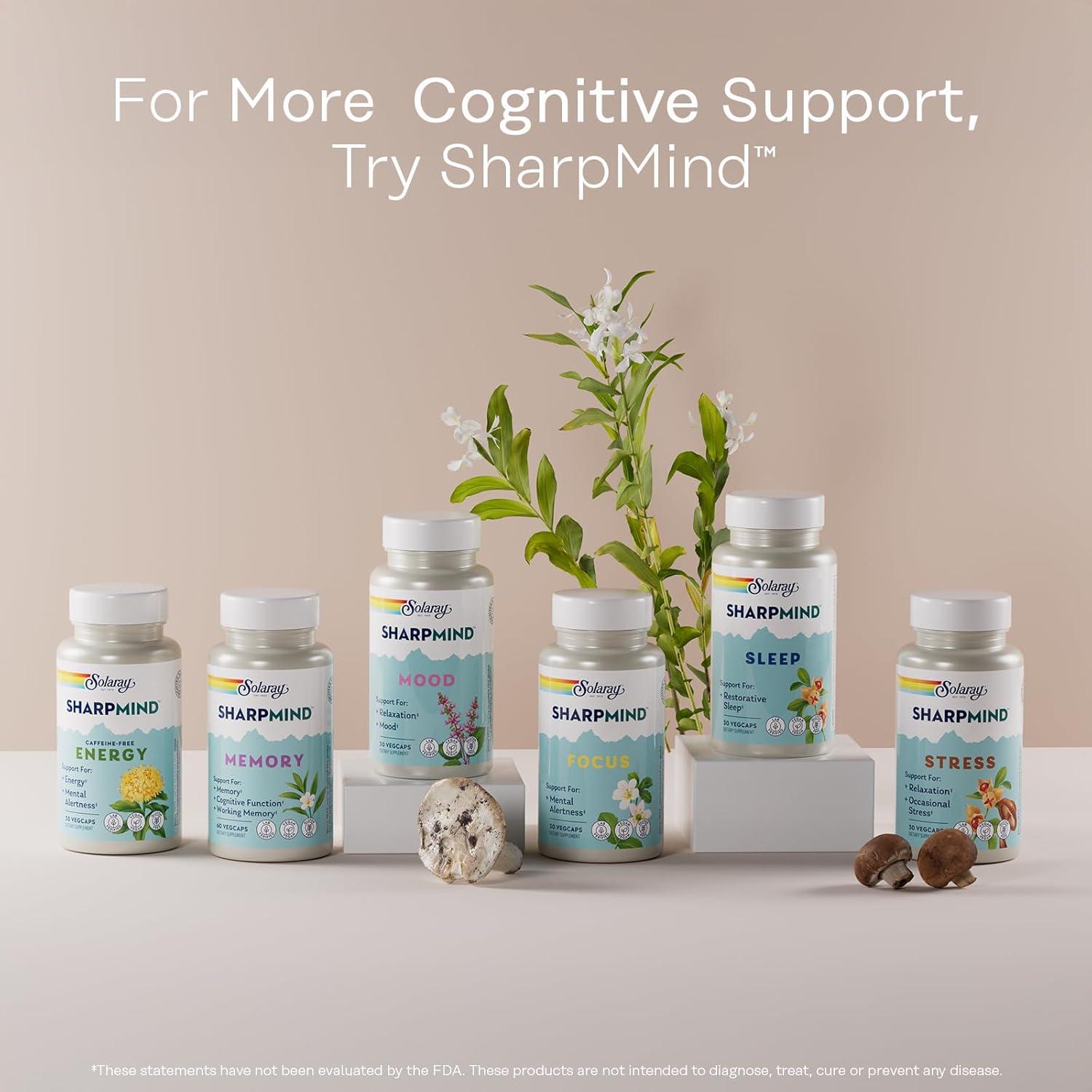 Cápsulas de Ginkgo Biloba Solaray con Gotu Kola - 30 VegCaps