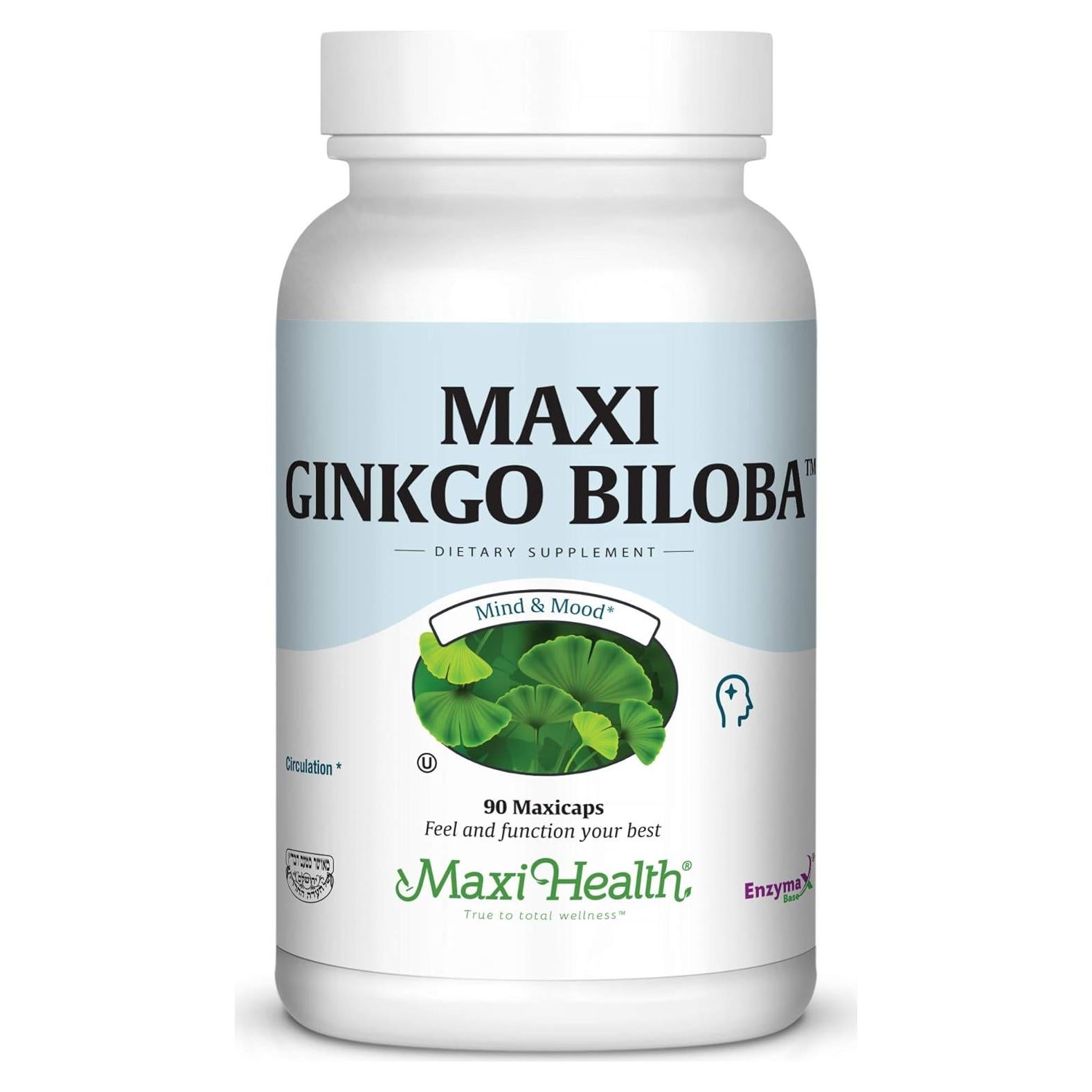 Maxi Health Ginkgo Biloba 90 Cápsulas - Apoyo Cerebral y Circulación