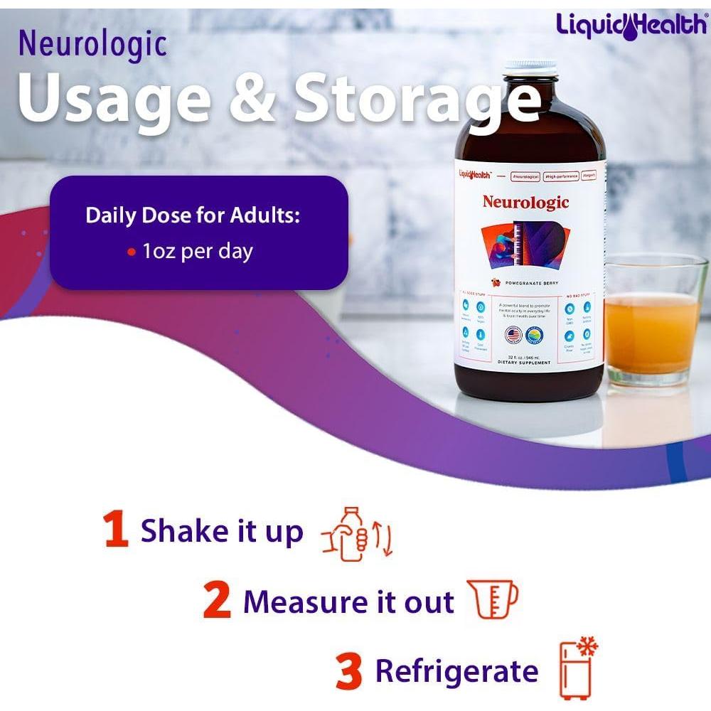 Suplemento Nootrópico Liquid Health 946 ml - Enfoque y Memoria