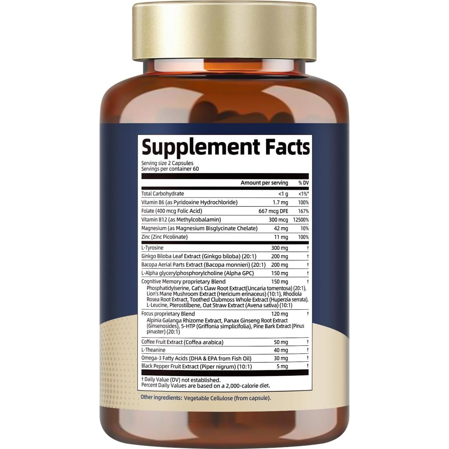 Suplemento Cognitivo 25 en 1 Totaria - Memoria y Enfoque