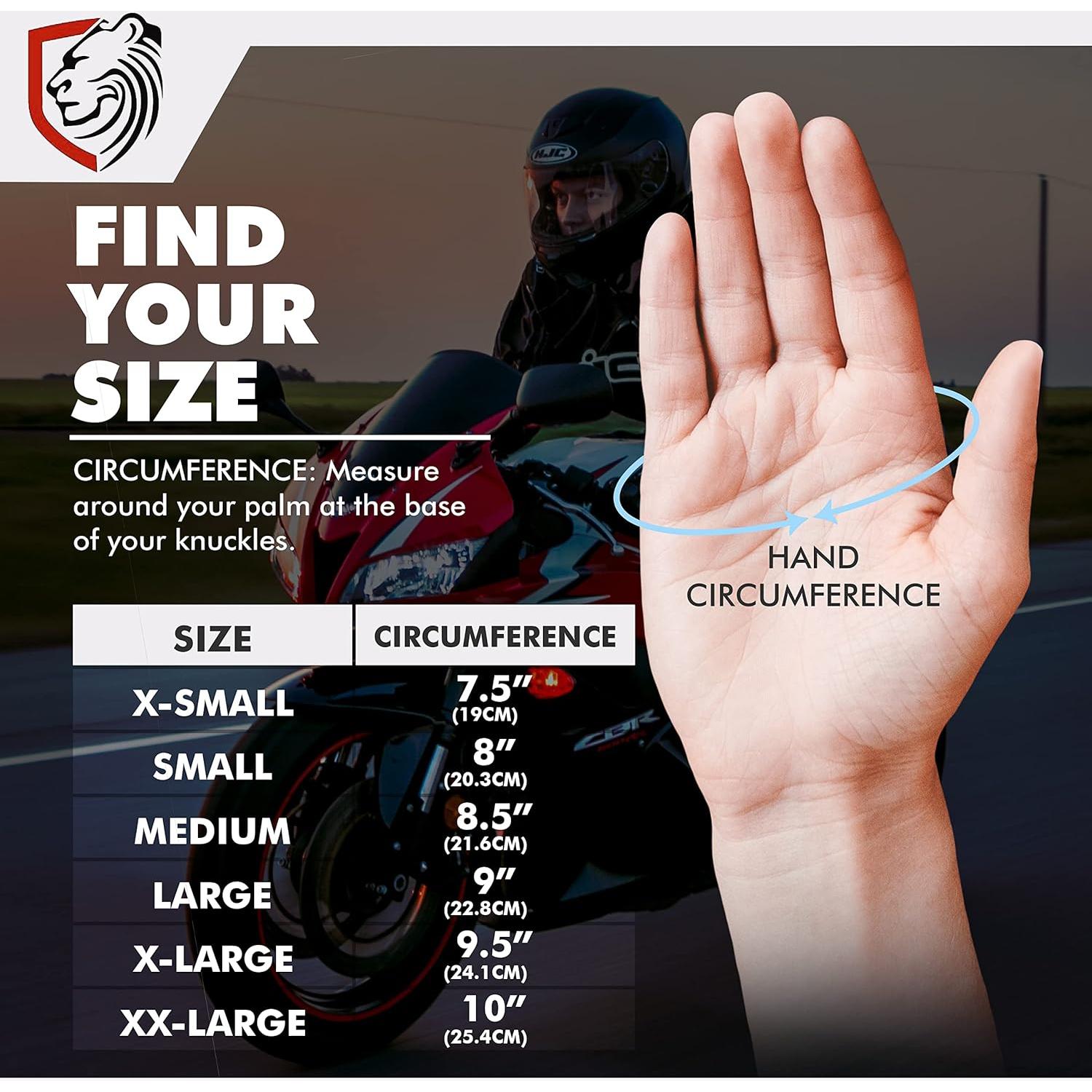 Guantes de Motocicleta Riparo de Cuero con Protección Táctil