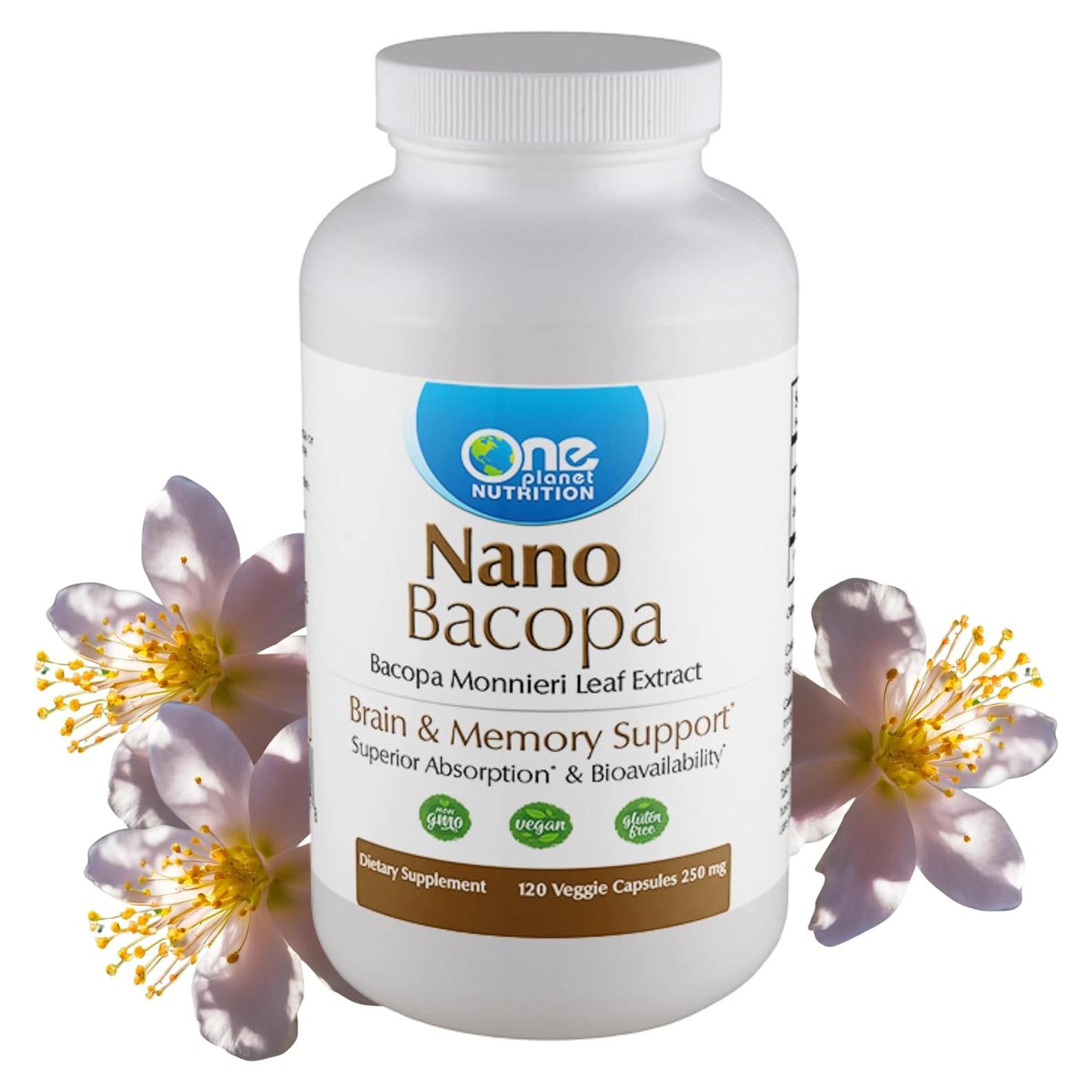 Nano Bacopa 250 mg Cápsulas Veganas One Planet Nutrition