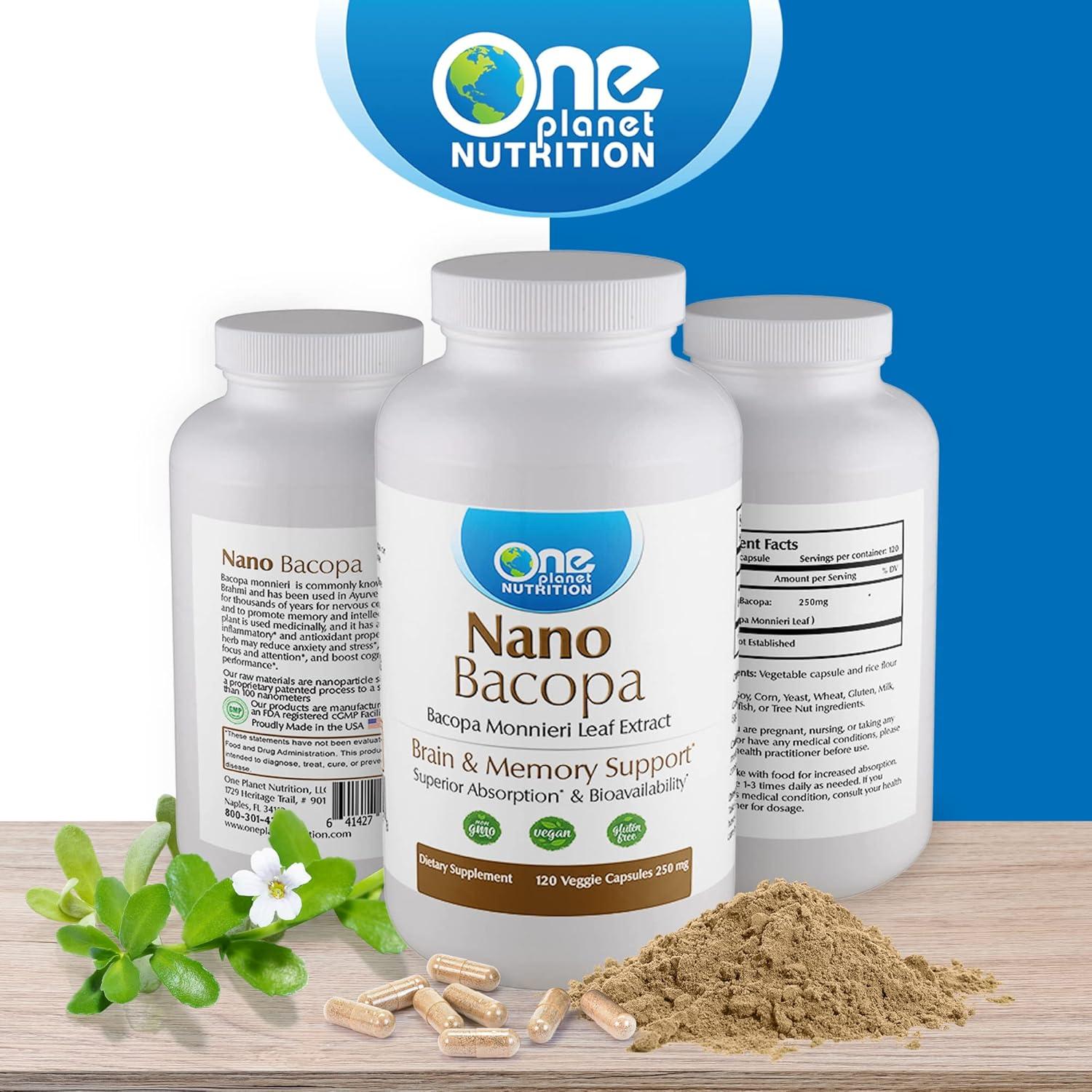 Nano Bacopa 250 mg Cápsulas Veganas One Planet Nutrition