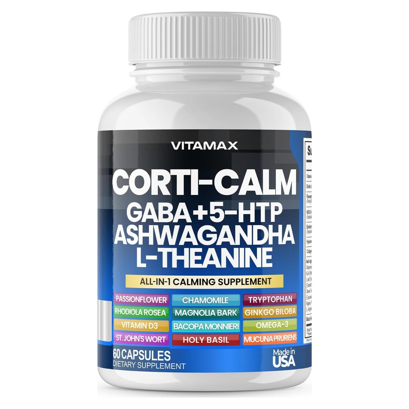 Suplemento Vitamax Calming 60ct - Cortisol, Ashwagandha, GABA