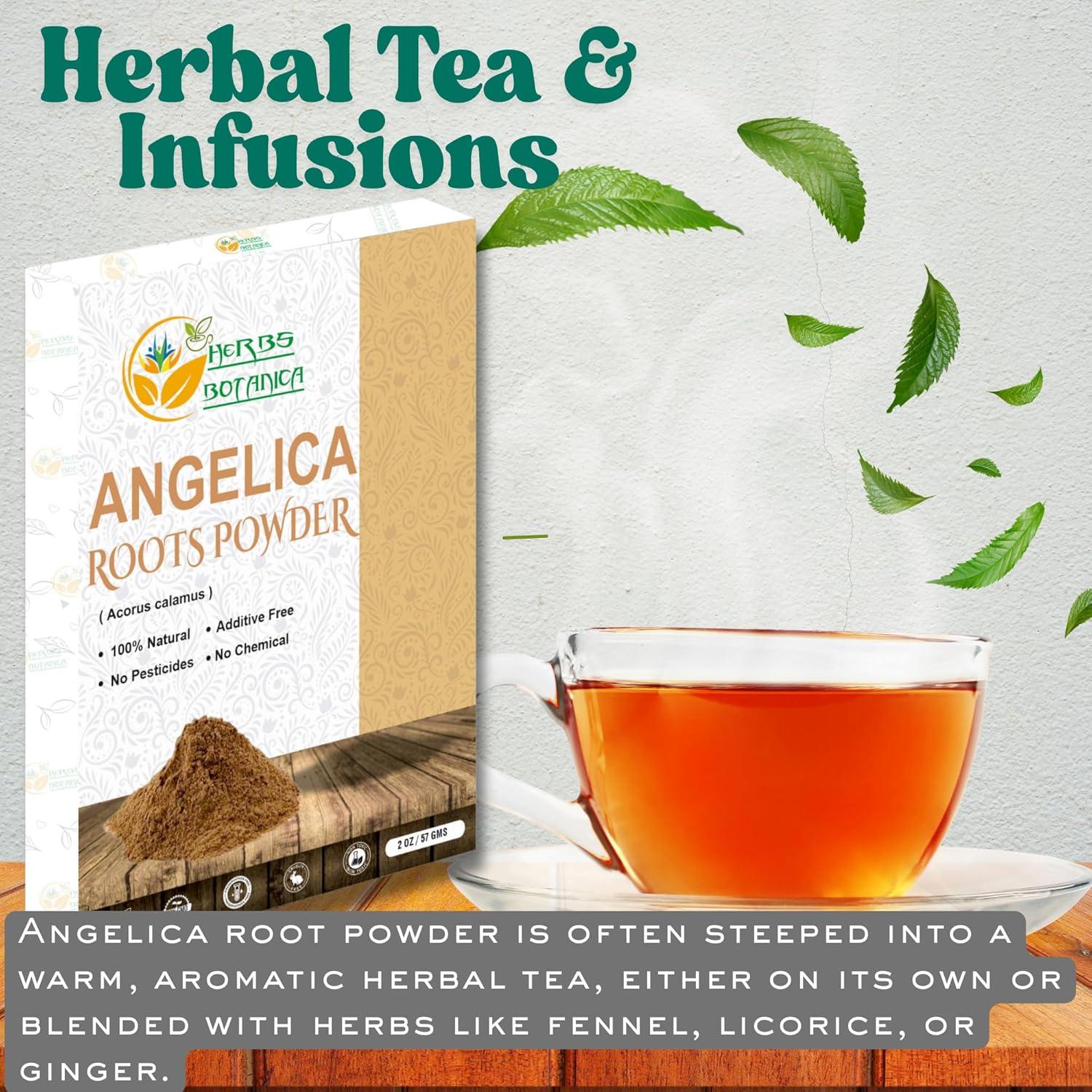 Polvo de Raíz de Angélica 100% Puro Herbs Botanica 56g