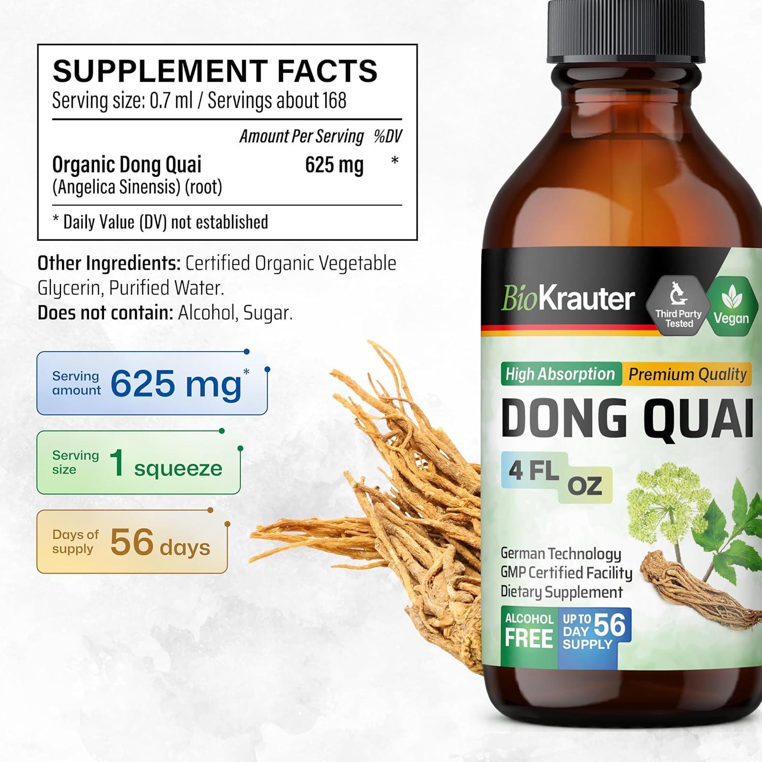 Tinctura de Dong Quai BIO KRAUTER 118.29 ml - Salud de la Mujer