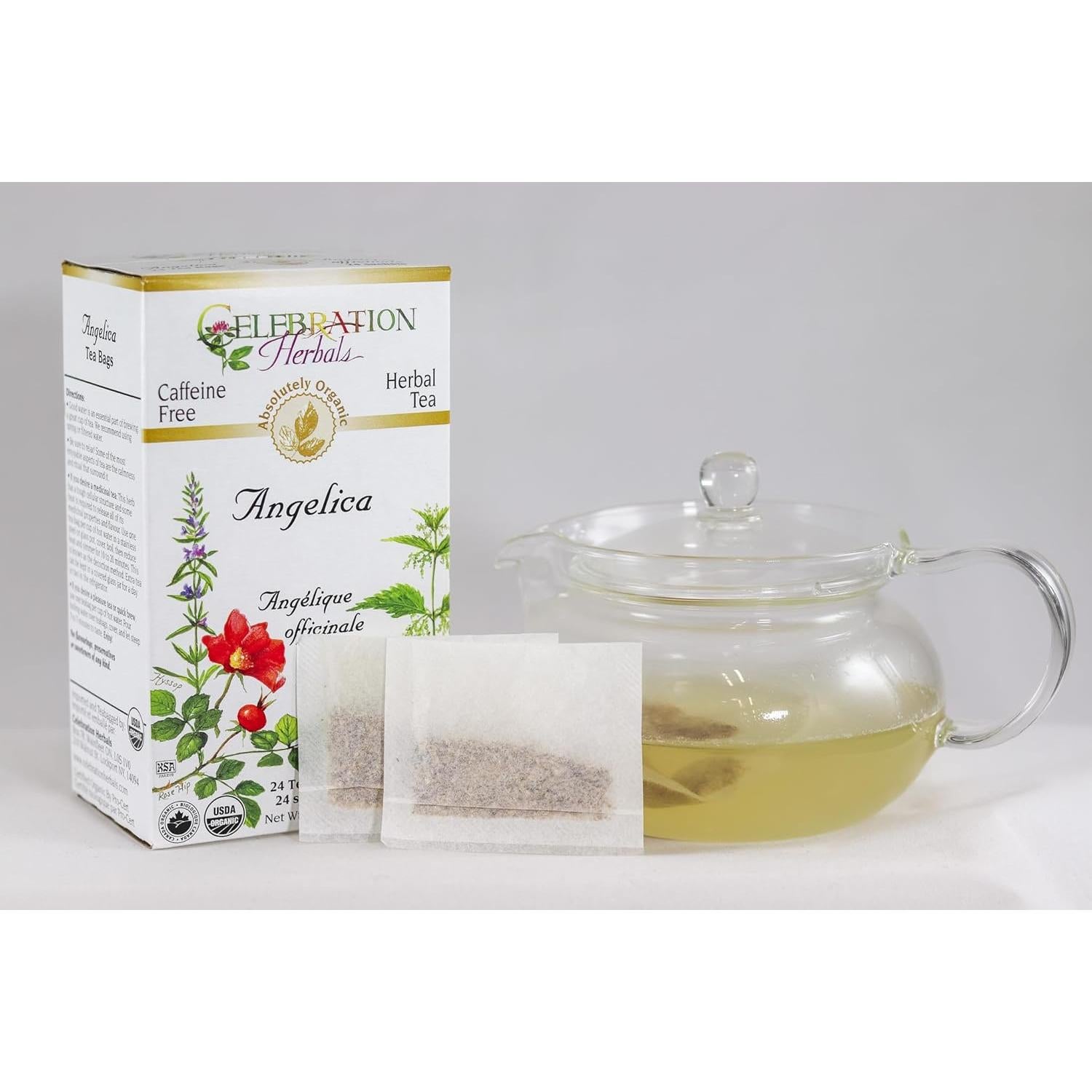 Raíz de Angélica Orgánica Celebration Herbals 24 Bolsas 0.01kg