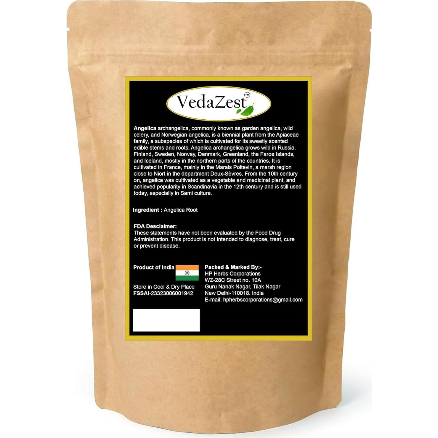 Polvo de Raíz de Angélica VedaZest 100g - Té Suelto Natural