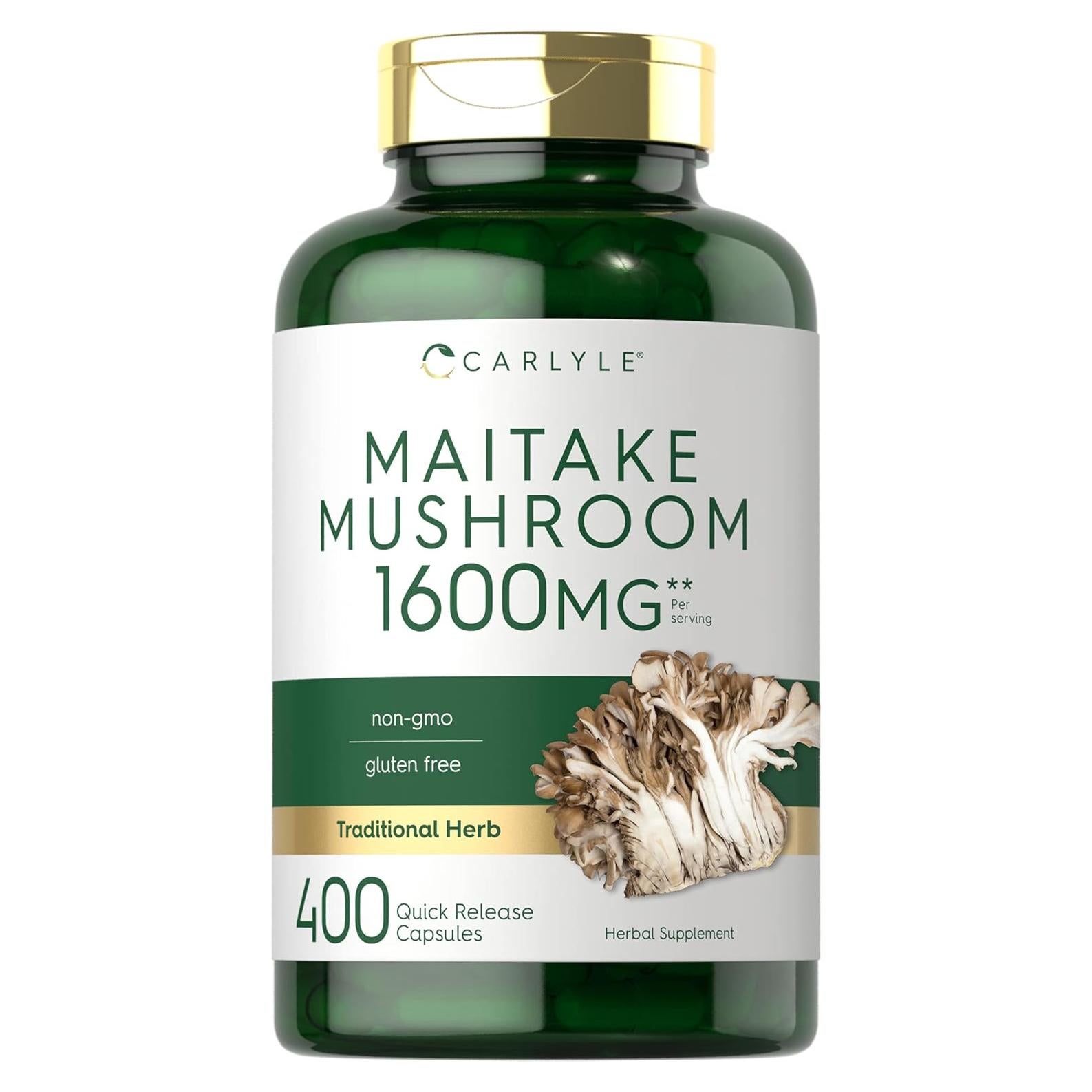Cápsulas de Hongo Maitake Carlyle 1600mg 400 Conteo Suplemento