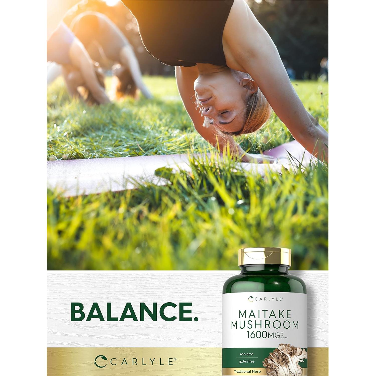 Cápsulas de Hongo Maitake Carlyle 1600mg 400 Conteo Suplemento