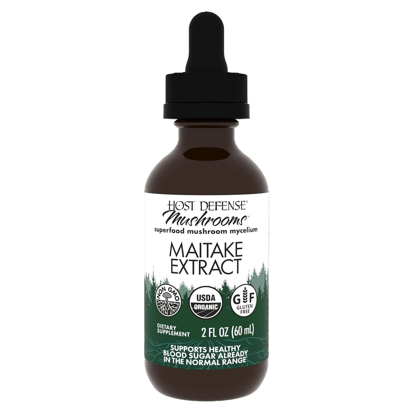 Extracto de Maitake Host Defense 60ml - Suplemento Inmunológico