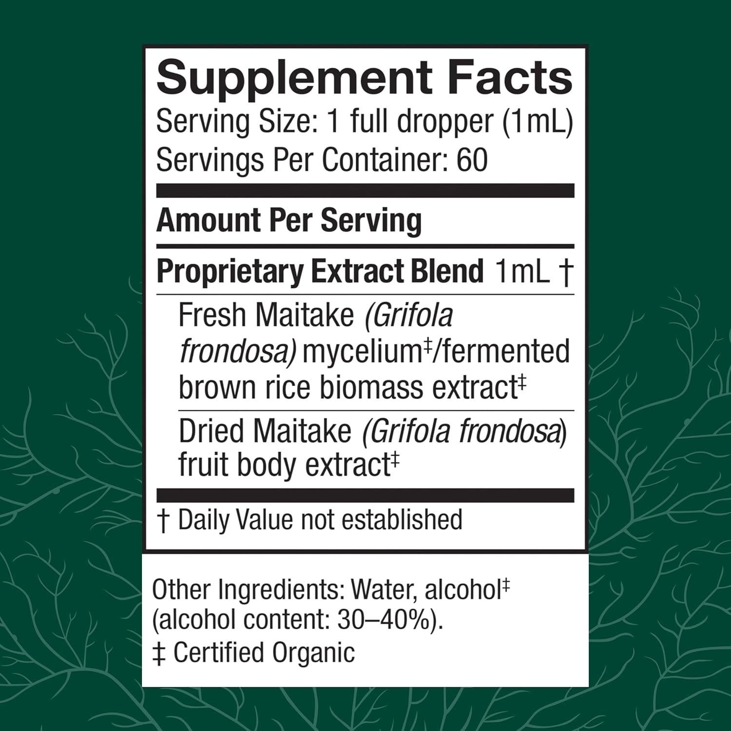 Extracto de Maitake Host Defense 60ml - Suplemento Inmunológico