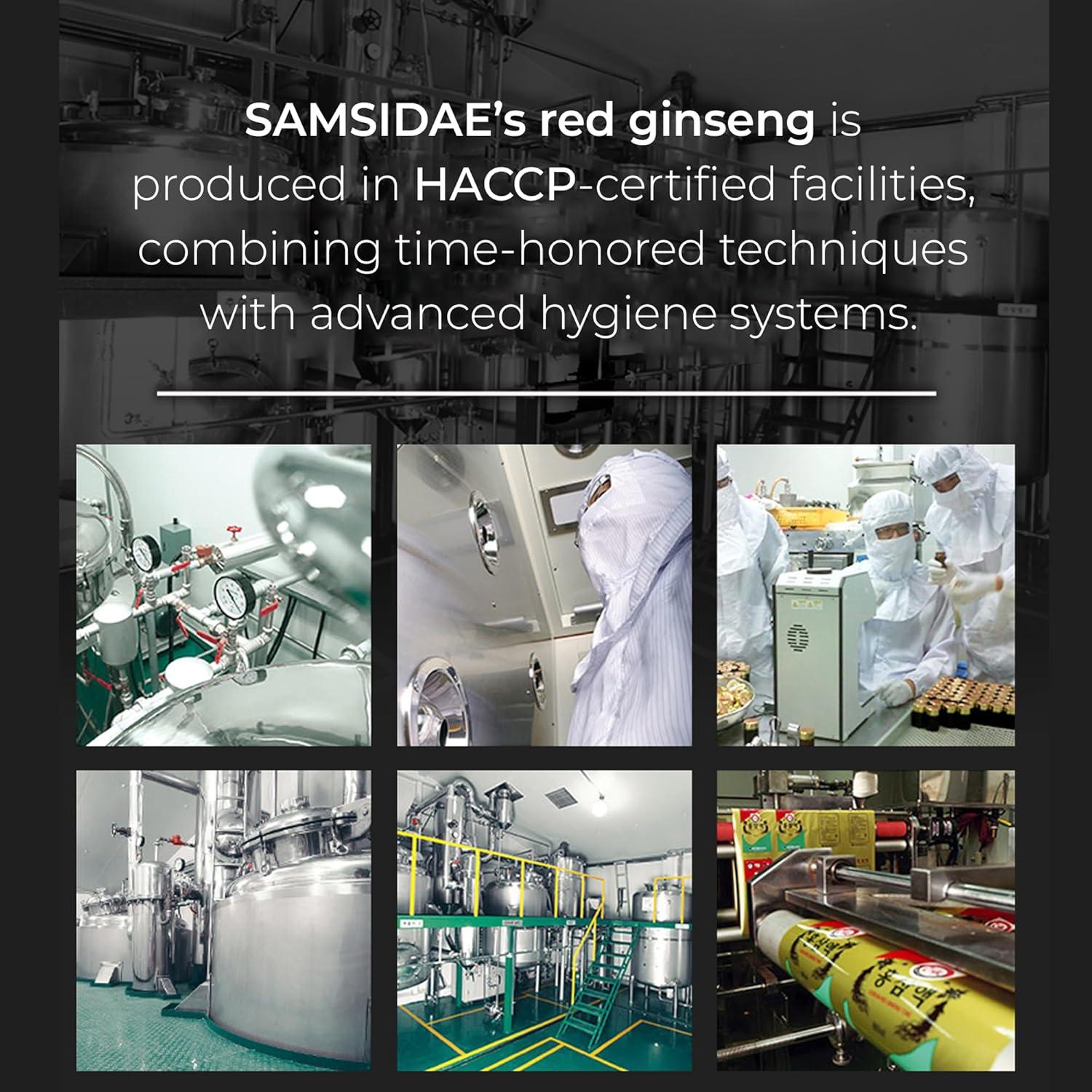 Té Instantáneo de Ginseng Rojo Panax Coreano SAMSIDAE - 50 Bolsas - Sabor Suave