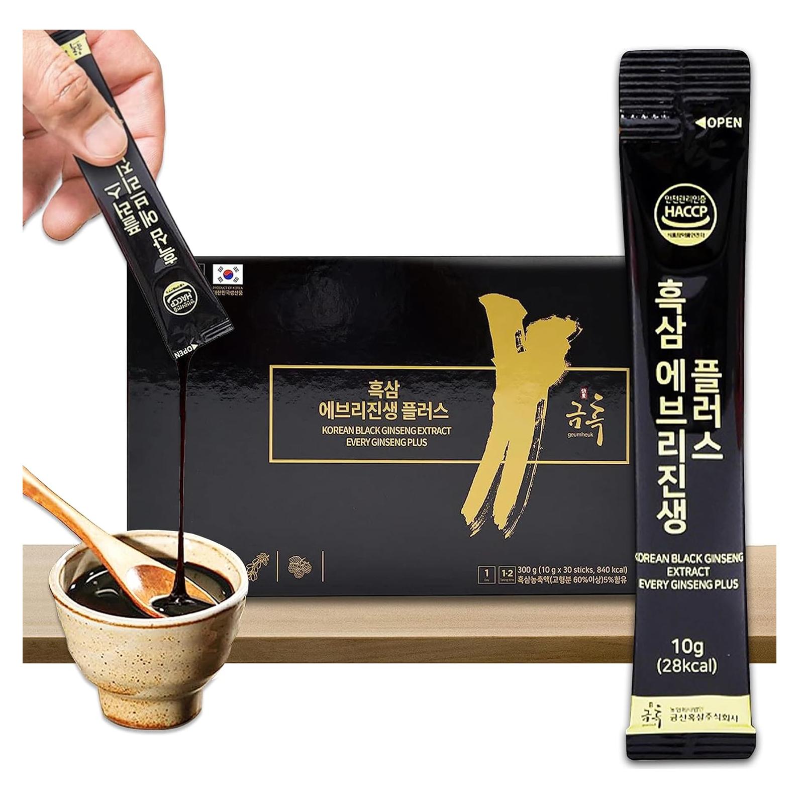 Extracto de Ginseng Negro Coreano Every Ginseng Plus 10g x 30 Bolsitas - Energía y Apoyo Inmunológico