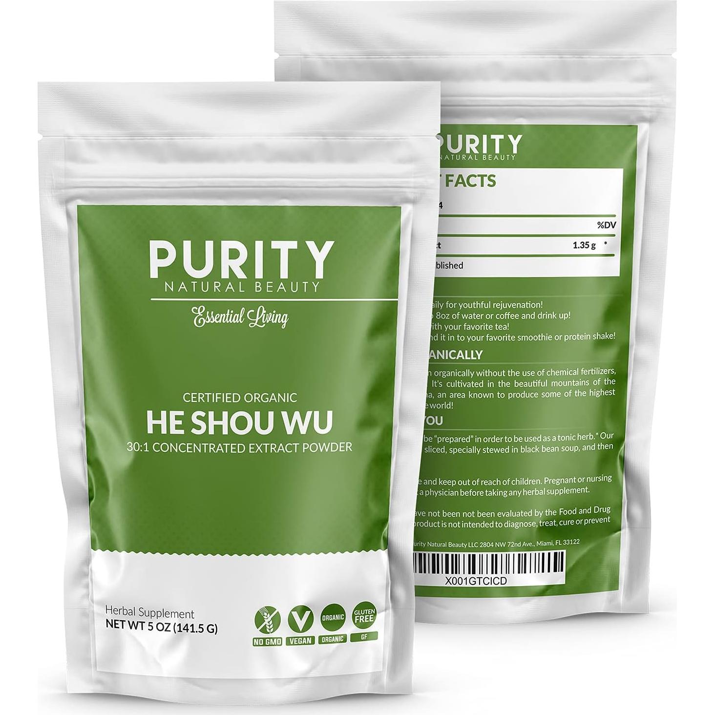 He Shou Wu Orgánico Certificado Purity 141.75g - Extracto 30:1