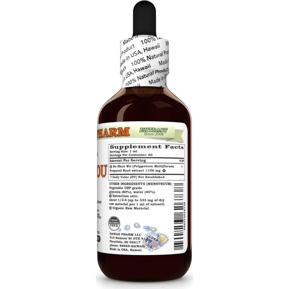 Extracto Líquido He Shou Wu Hawaii Pharm 59 ml Natural