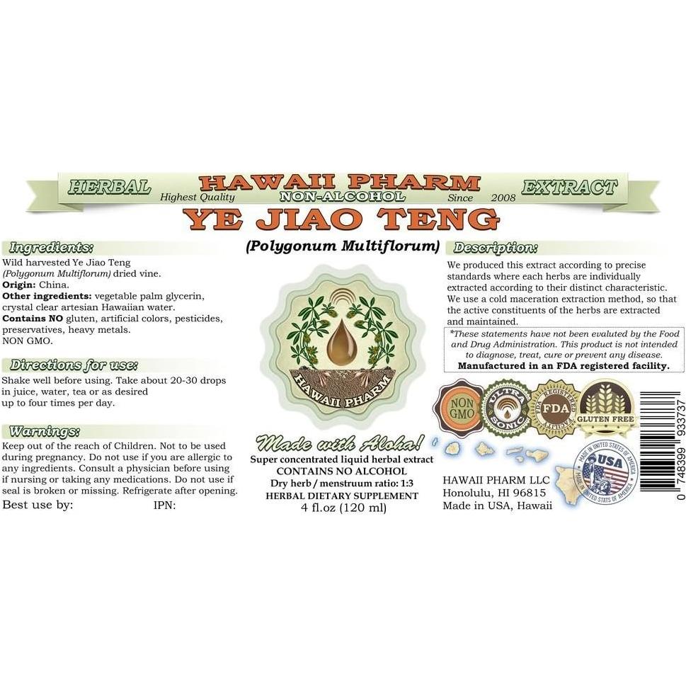 Extracto Líquido Sin Alcohol Ye Jiao Teng Hawaii Pharm 118.3 ml