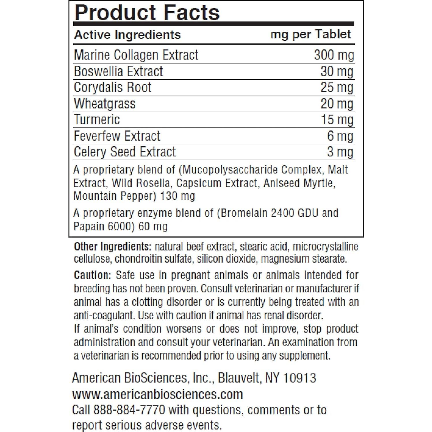 Suplemento Articular Natural DGP para Perros - 60 Tabletas Masticables