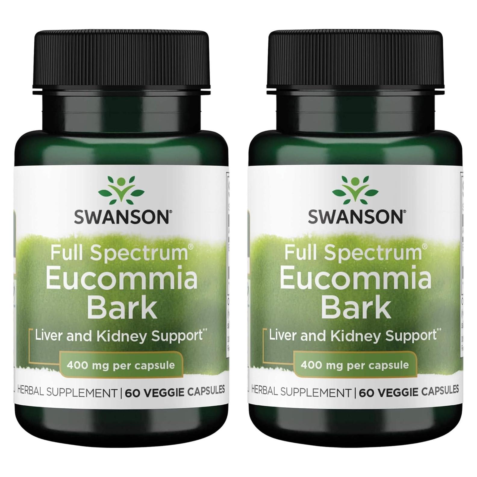 Corteza de Eucommia 400 mg Swanson 60 Cápsulas Veganas