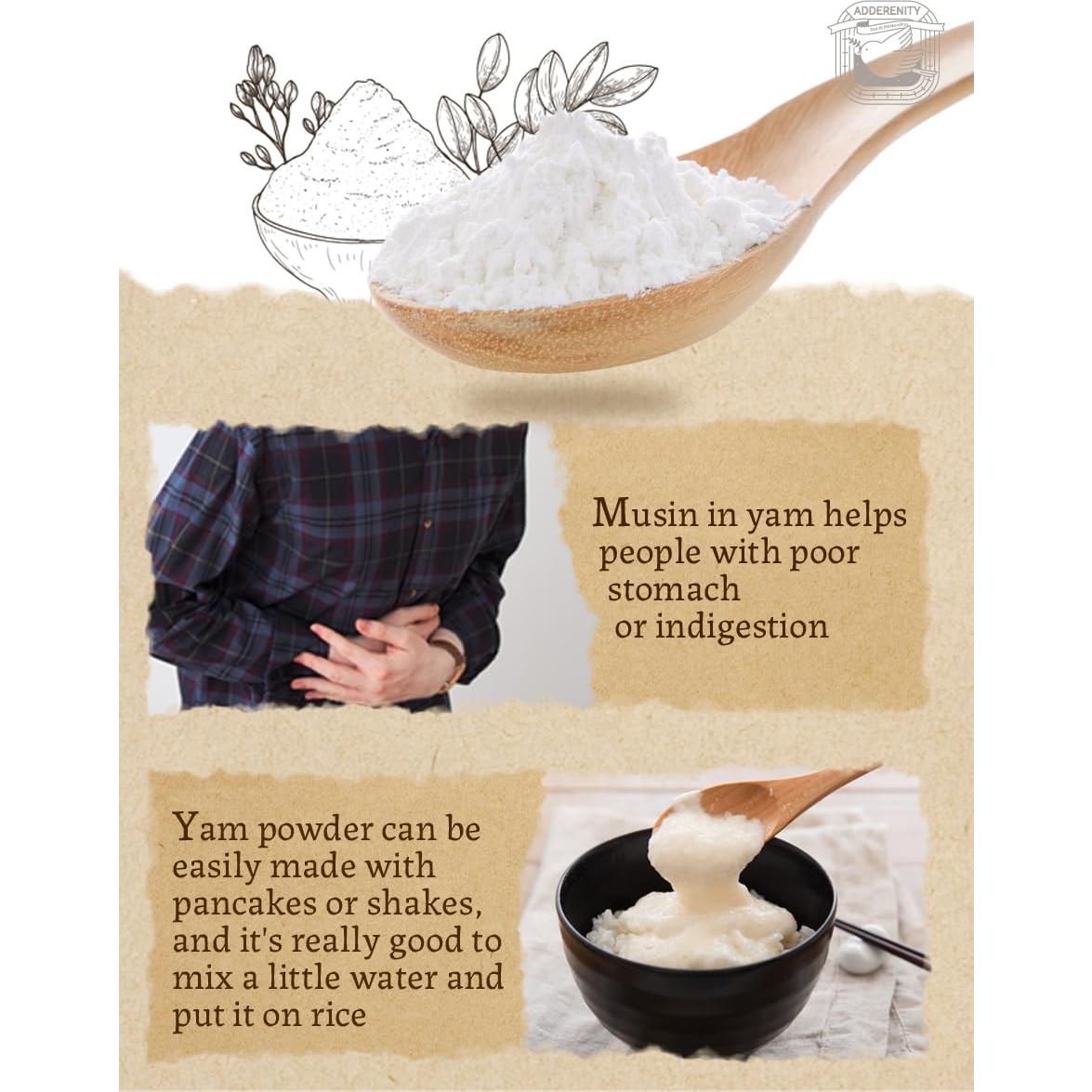 Polvo de Ñame Natural Adderenity 113g - Partículas Finas