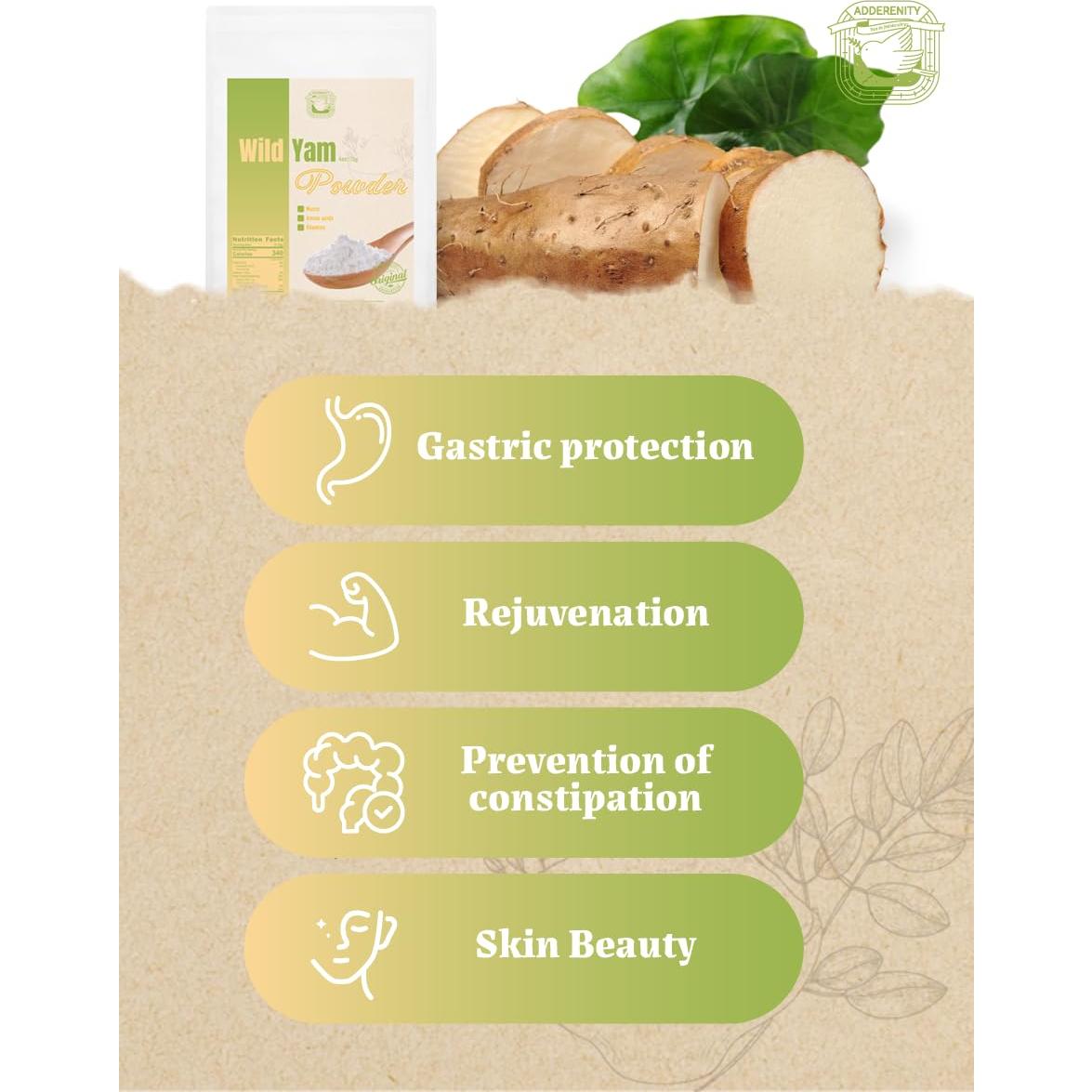 Polvo de Ñame Natural Adderenity 113g - Partículas Finas