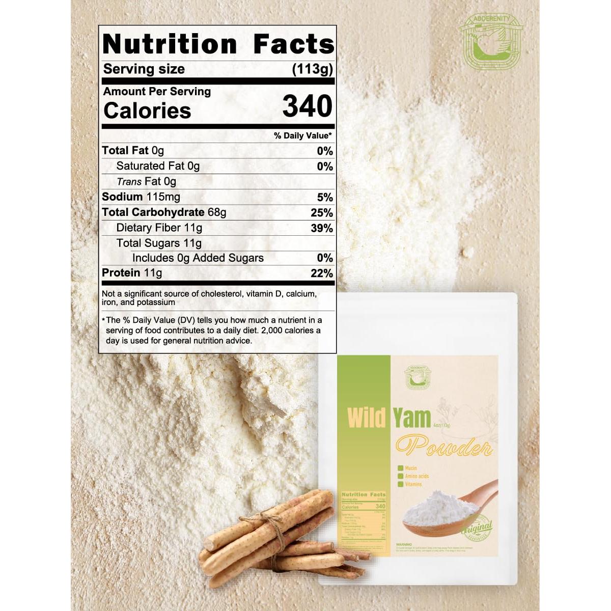 Polvo de Ñame Natural Adderenity 113g - Partículas Finas