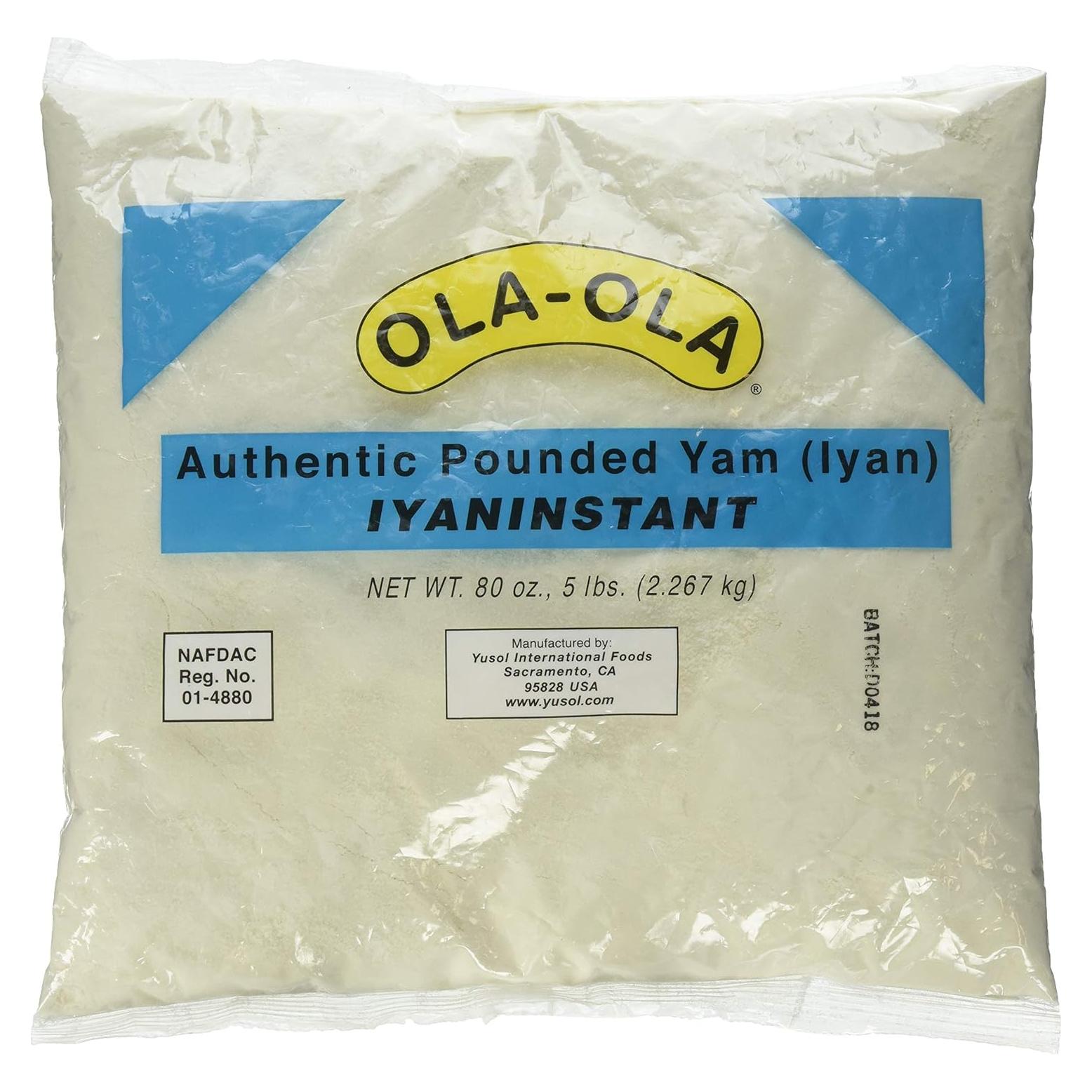 Yam Instantáneo Ola Ola 2.27 kg - Auténtico Pounded Yam