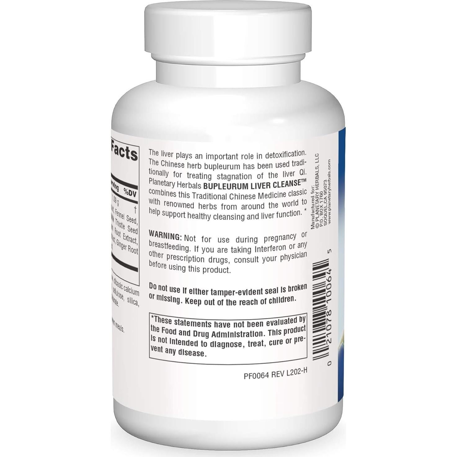 Limpieza Hepática Bupleurum Planetary Formulas 545 mg 150 Tabletas