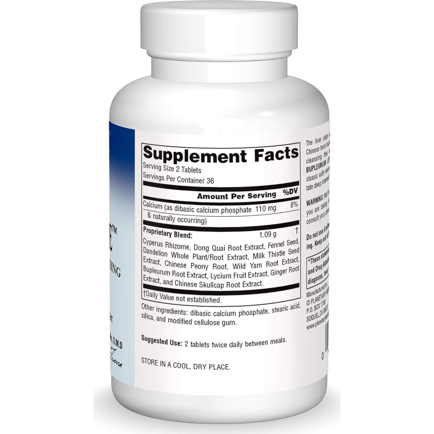 Limpieza Hepática Planetary Herbals 545mg - 72 Tabletas