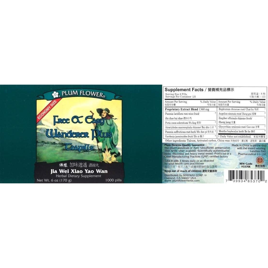 Plum Flower Wanderer Plus 1000 ct - Suplemento Herbal 209g