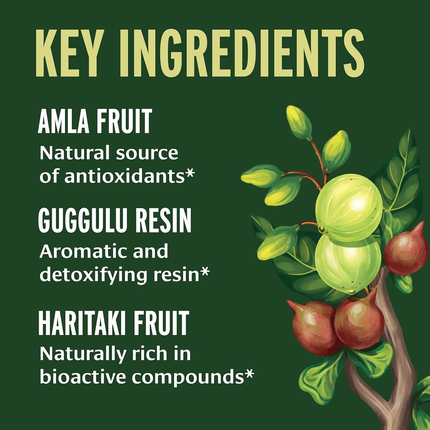 Suplemento Digestivo Orgánico Triphala Guggulu Banyan 90 Tabletas