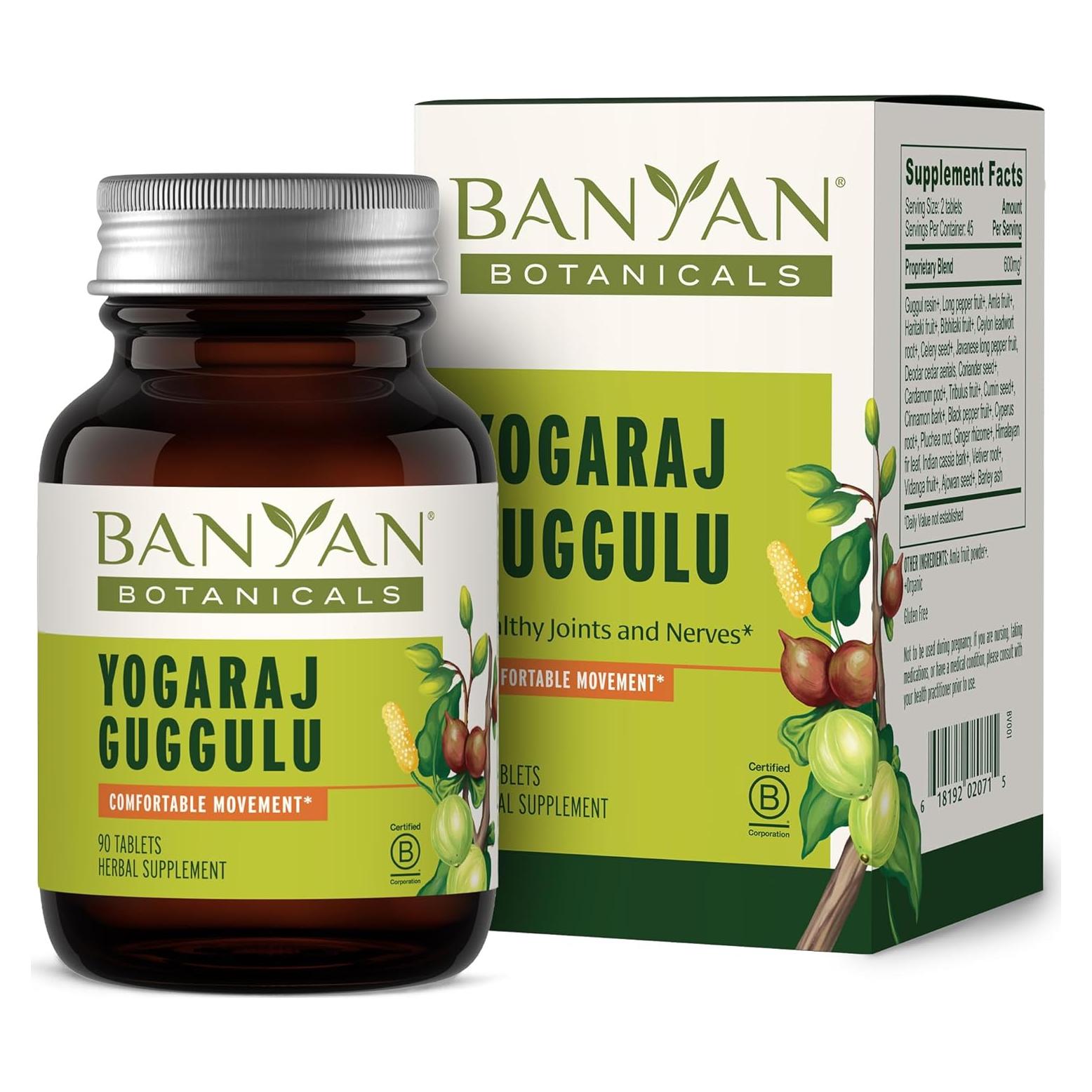 Suplemento Orgánico Banyan Botanicals Yogaraj Guggulu 90 Tabletas