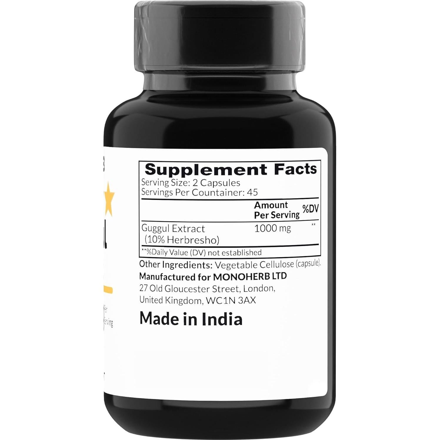 Extracto de Guggul 1000 mg - 90 Cápsulas Veganas