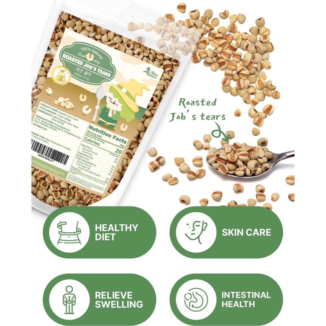 Lágrimas de Job 300g NICE WITCH'S - 100% Natural Tostadas