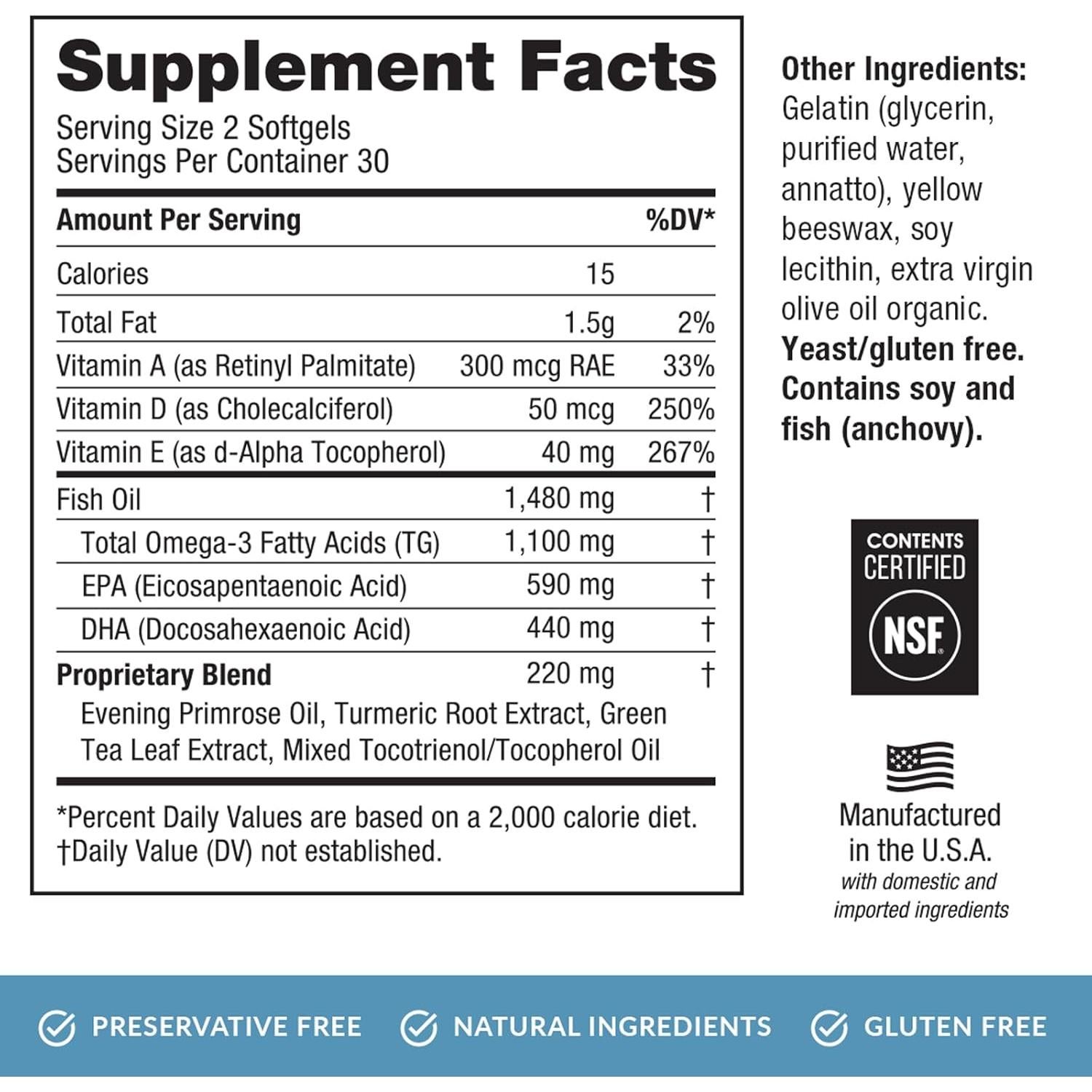 EyePromise EZ Tears Suplemento Ocular Omega-3 42g