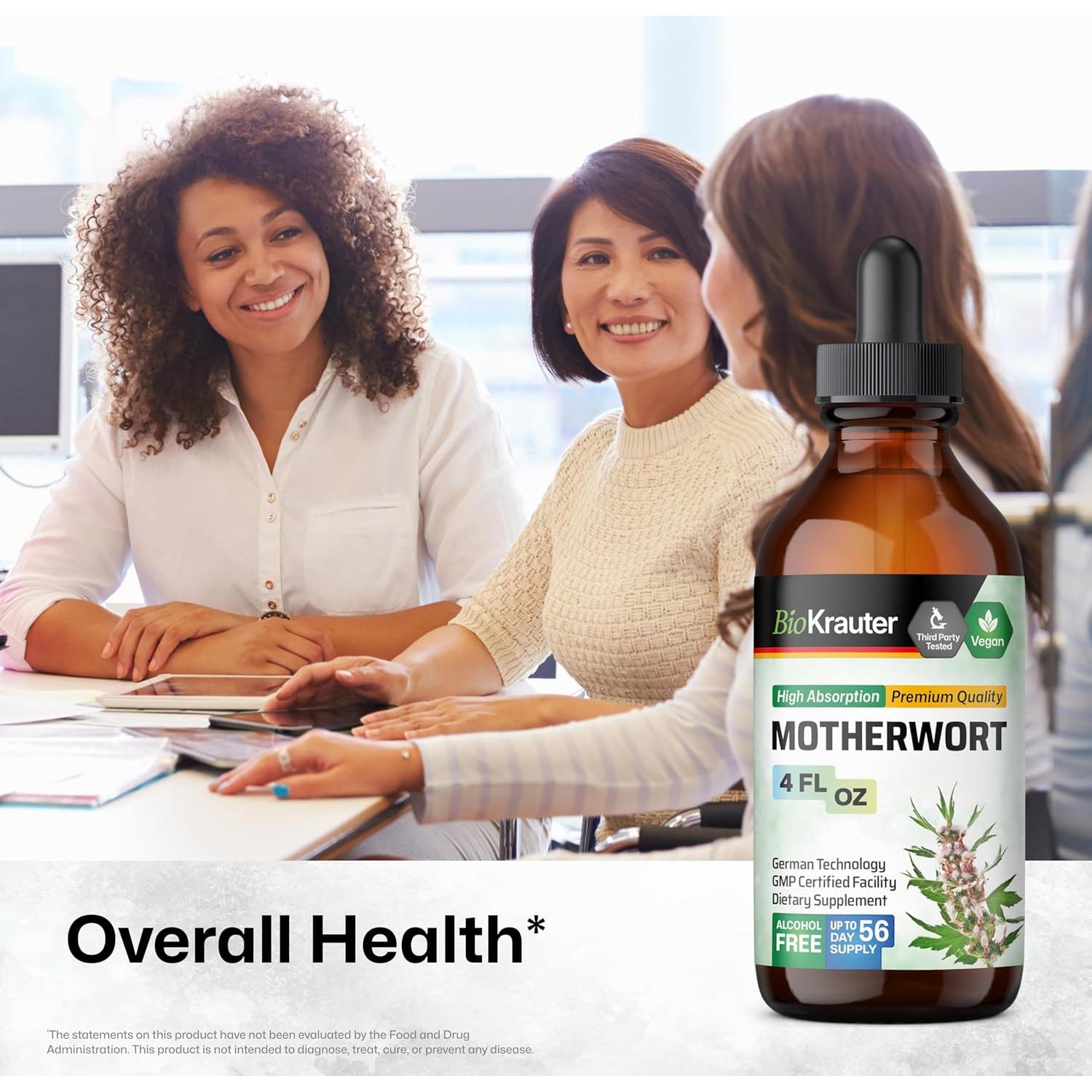 Cápsulas y Tintura de Hierba de la Madre BioKrauter 100 Unidades