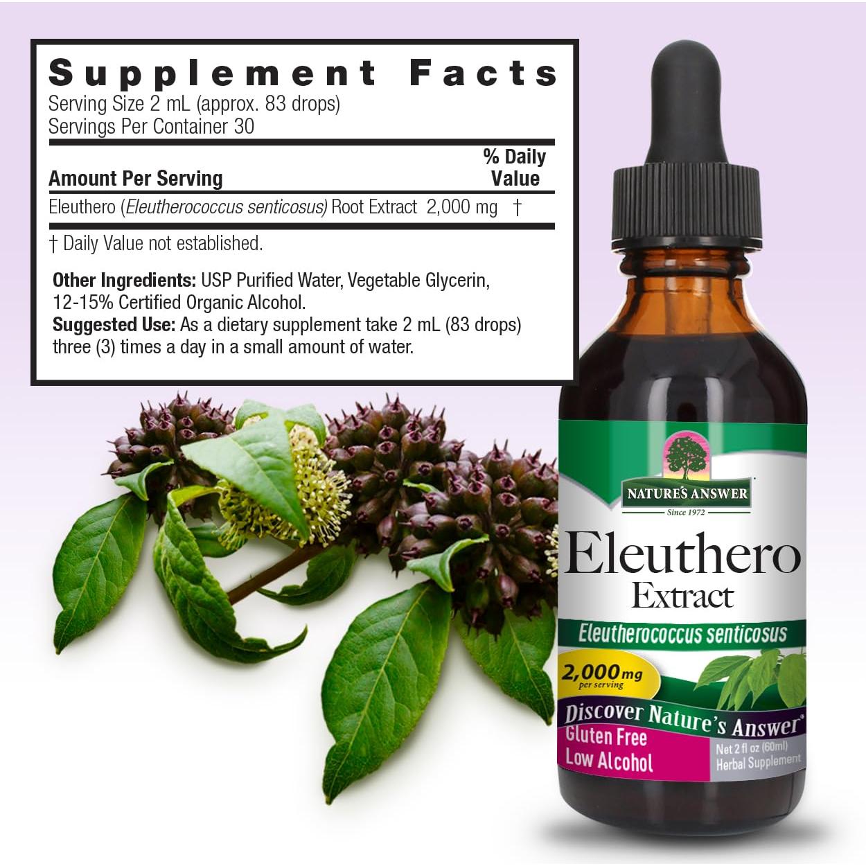 Extracto de Raíz de Eleuthero Nature's Answer 2000mg 60ml