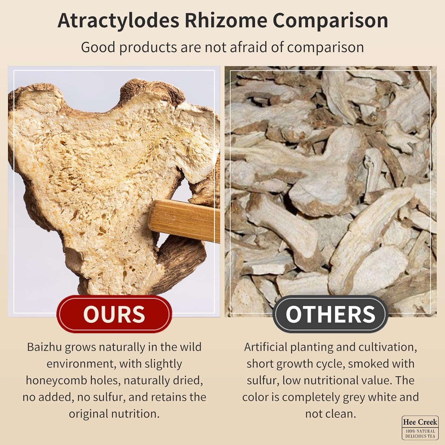 Atractylodes Bai Zhu Hee Creek 300g Rodajas Grandes Sin Azufre