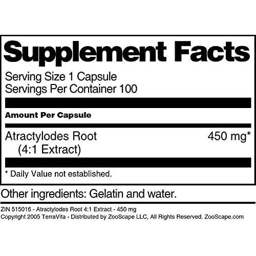 Extracto de Raíz de Atractylodes 450 mg - 100 Cápsulas TerraVita