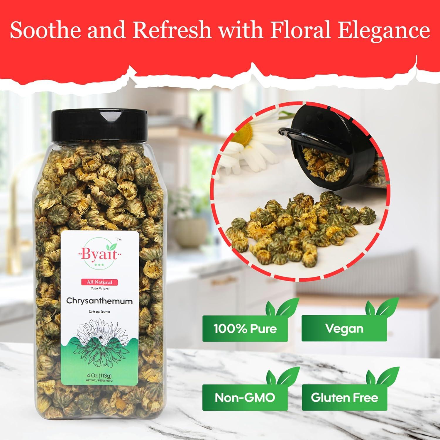 Té de Crisantemo Byait 113g - Flores Tai Ju Premium Sin Cafeína