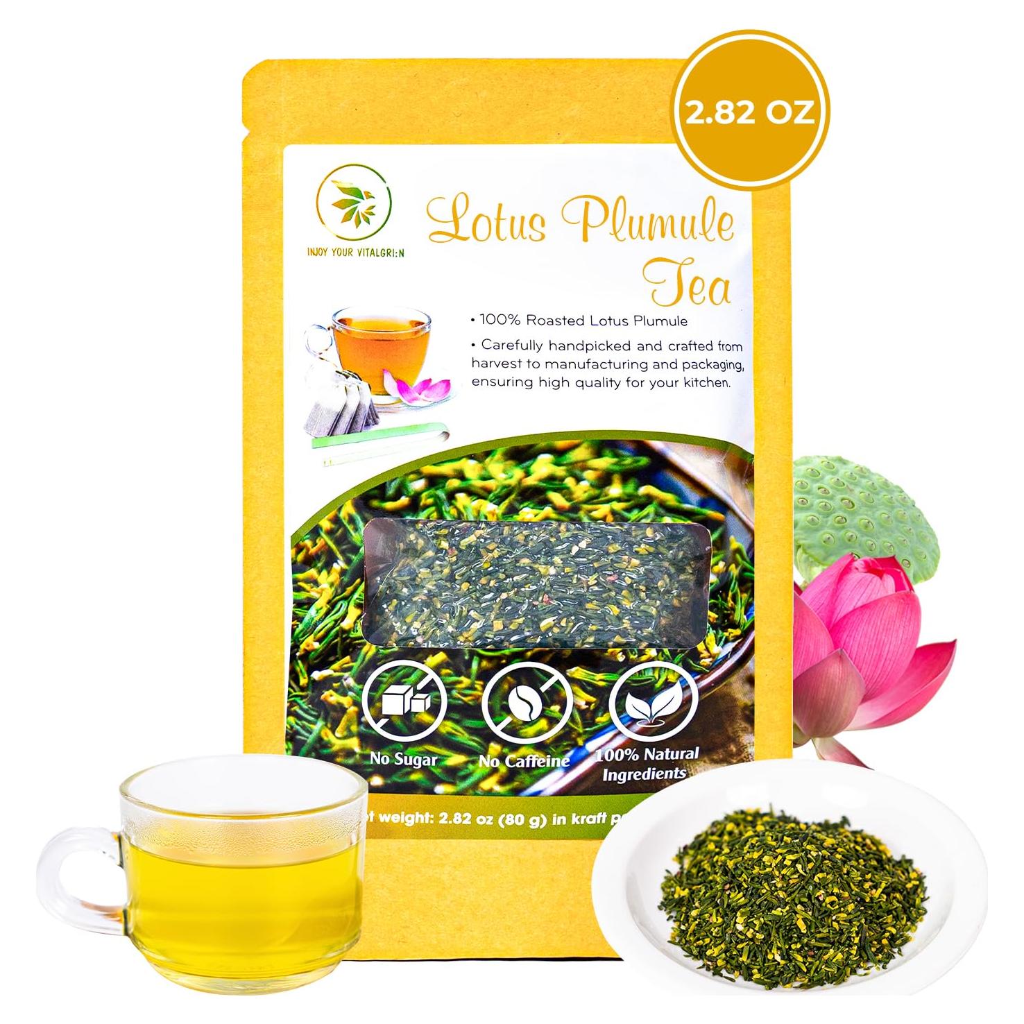 Té de Plumule de Loto Green Nature 80g - Sin Cafeína, Relajante