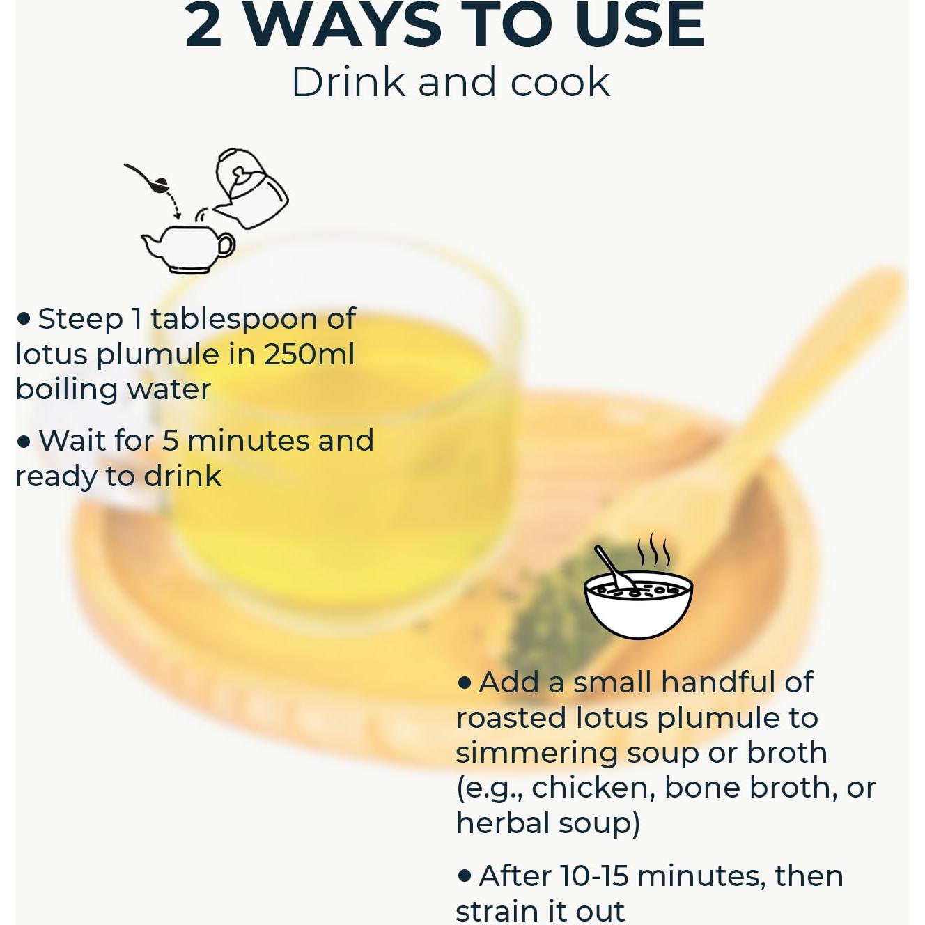 Té de Plumule de Loto Green Nature 80g - Sin Cafeína, Relajante