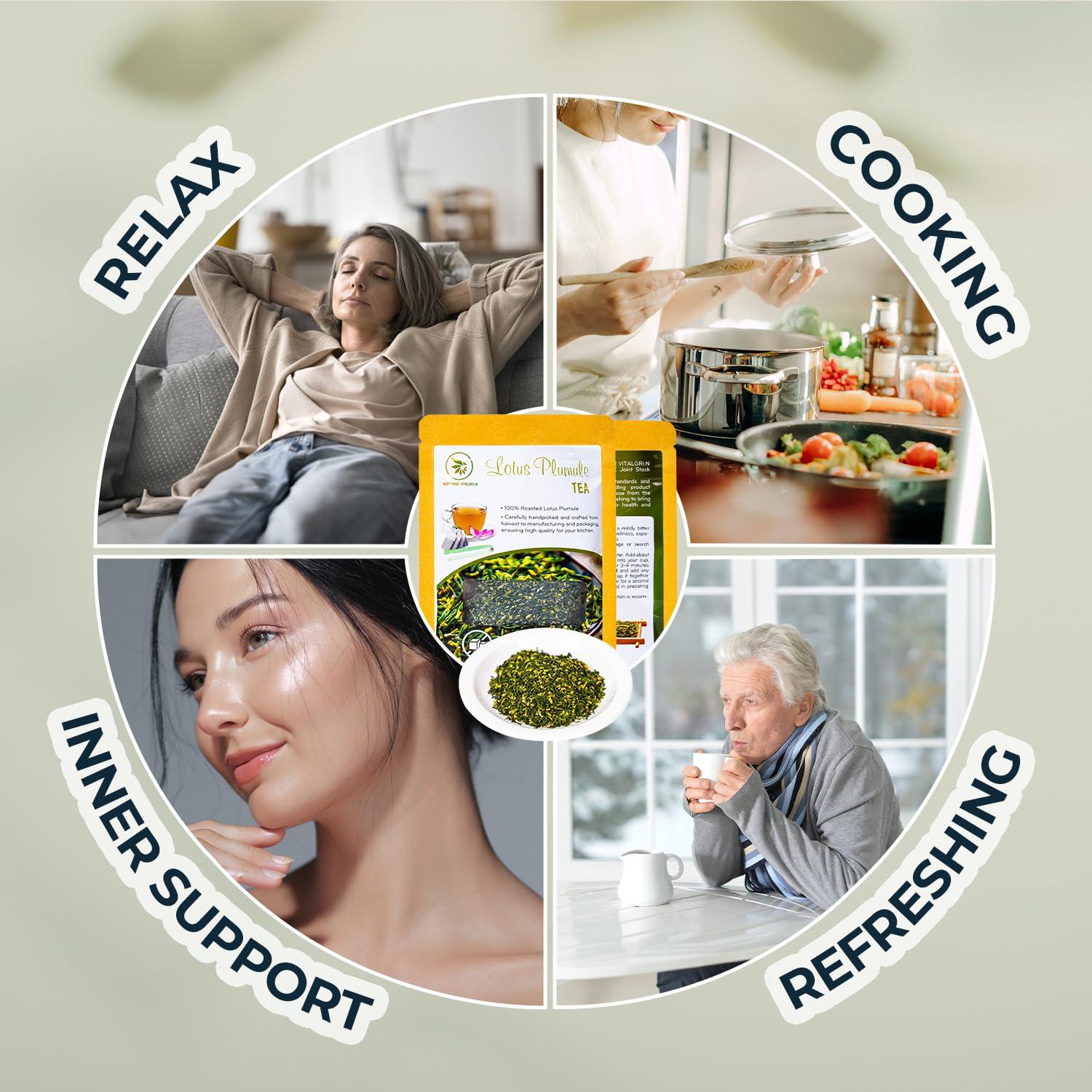 Té de Plumule de Loto Green Nature 80g - Sin Cafeína, Relajante