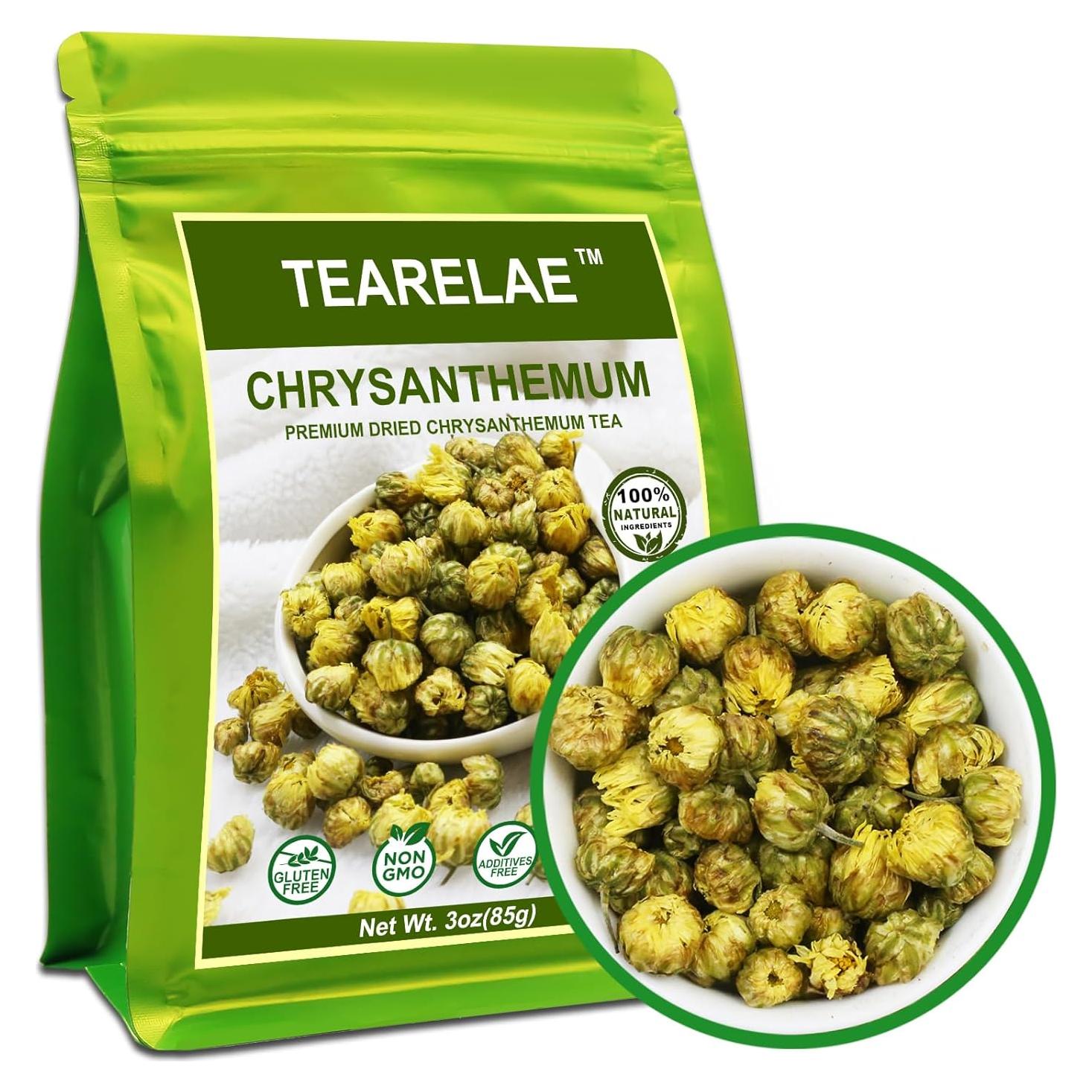 Té de Crisantemo Seco Premium TEARELAE 85g - Sabor Floral Natural