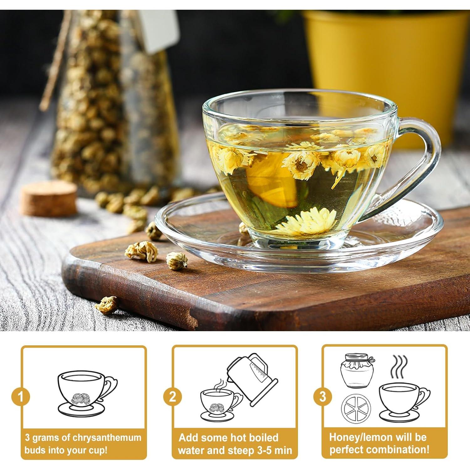 Té de Crisantemo Seco Premium TEARELAE 85g - Sabor Floral Natural