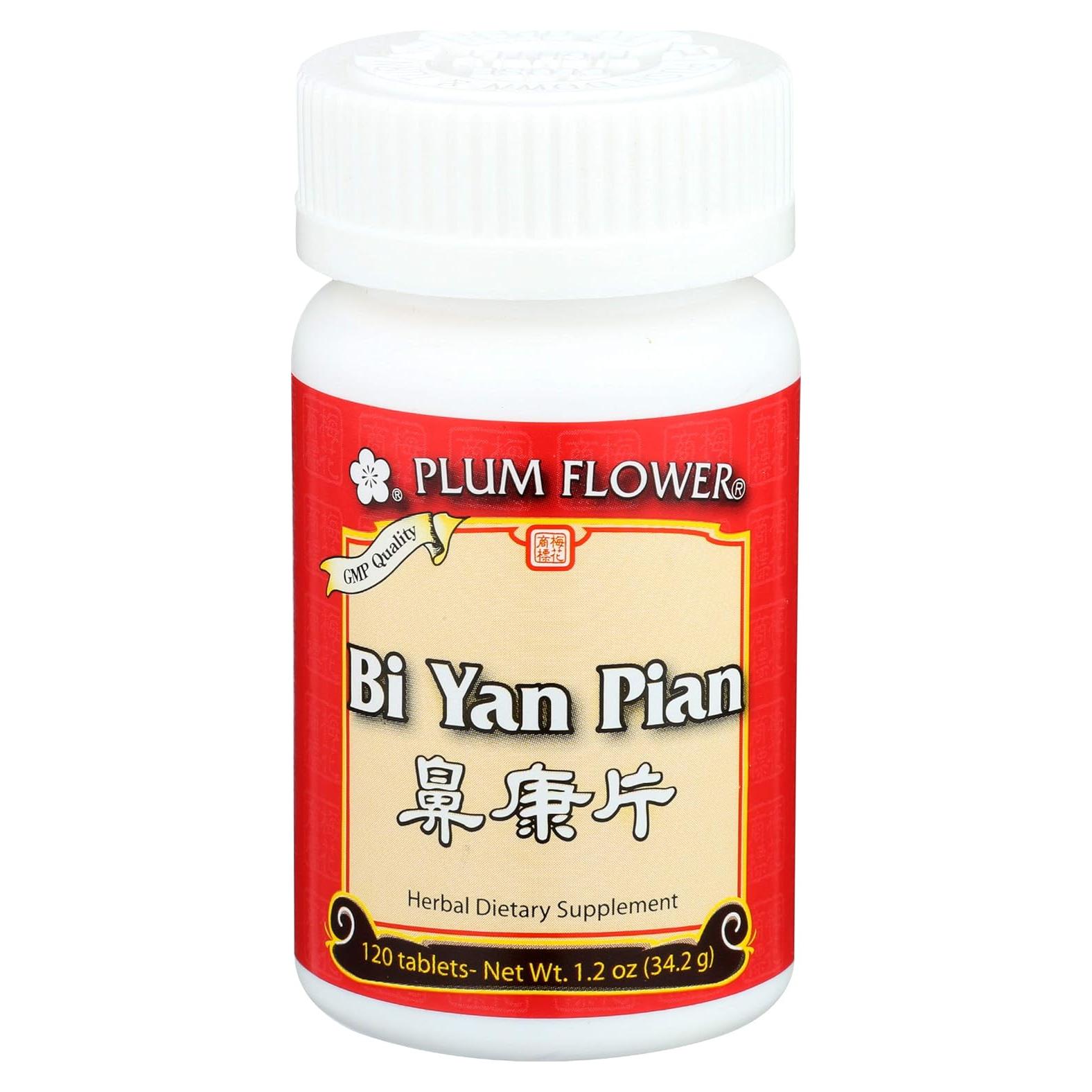 Tabletas para Inflamación Nasal Plum Flower Bi Yan Pian 120 Unidades