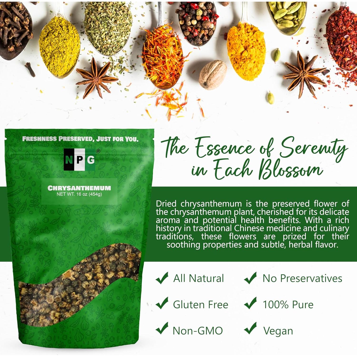 Té de Capullos de Crisantemo NPG 453.6g Sin Cafeína