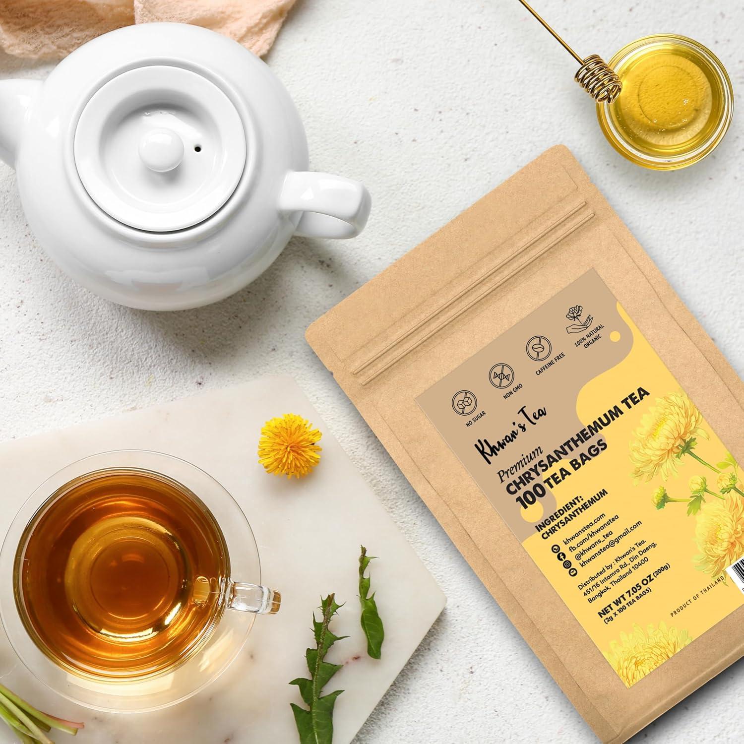 Bolsitas de Té de Crisantemo Khwan 100 unidades 2g - Sin Cafeína