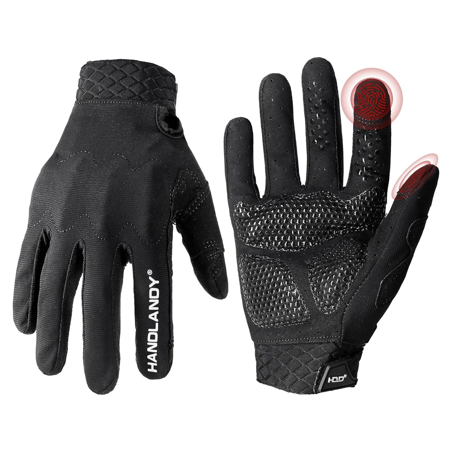 Guantes de Moto HANDLANDY Unisex Táctiles y Transpirables